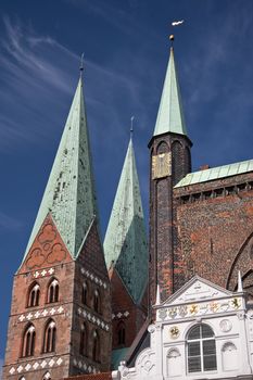 architectural detail in luebeck / germany