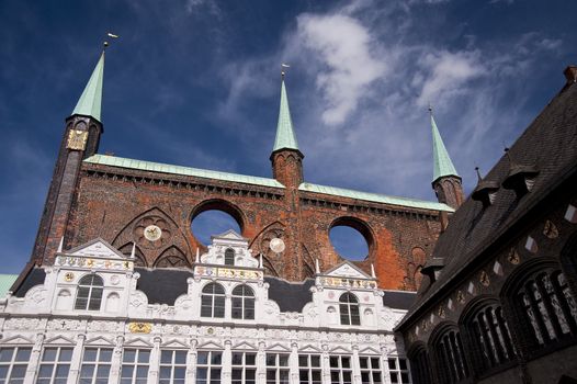 architectural detail in luebeck / germany
