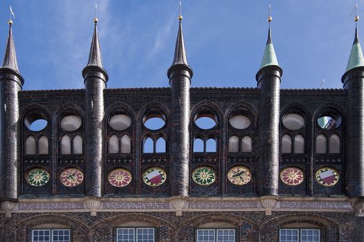 architectural detail in luebeck / germany