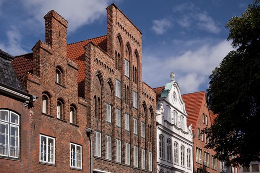 architectural detail in luebeck / germany