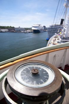 Maritime scene in port of Kiel, Germany