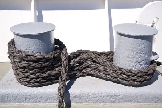 Detail of rope on a ship