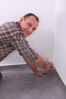 man carpeting
