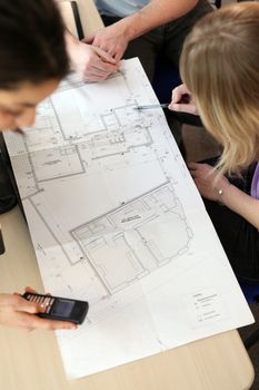 Group designing real estate plan