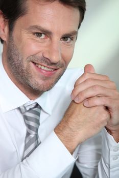 Close-up portrait of businessman