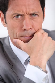 concerned businessman