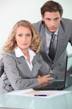 Businessman and woman