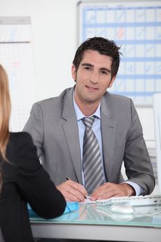 young man at appointment