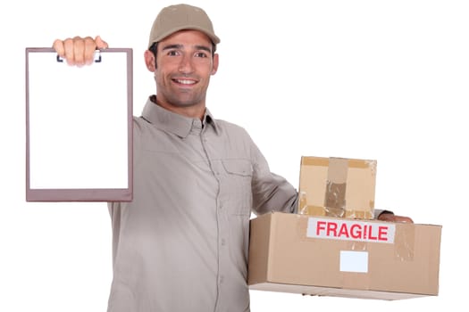 Man delivering parcel