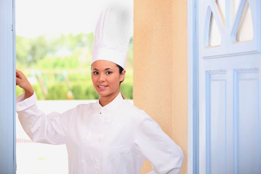 Chef in doorway
