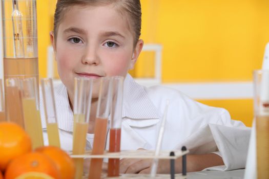Girl scientist