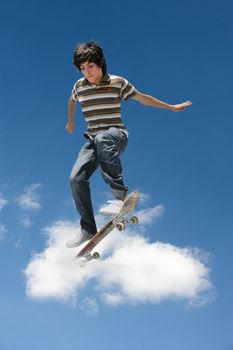 Man performing a skateboard trick