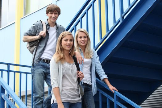 portrait of students in stairs