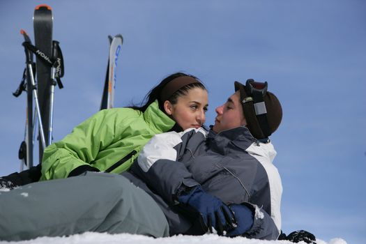 Couple in the snow