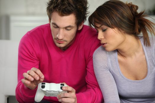 a couple playing video games