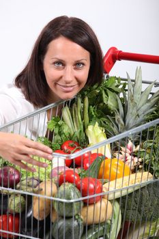 A vegetarian brunette.