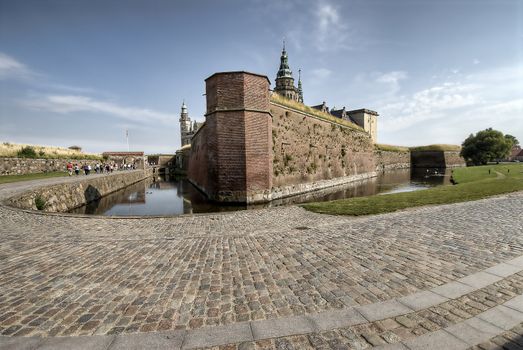 Renaissance Kronborg castle in Helsingor, Denmark.