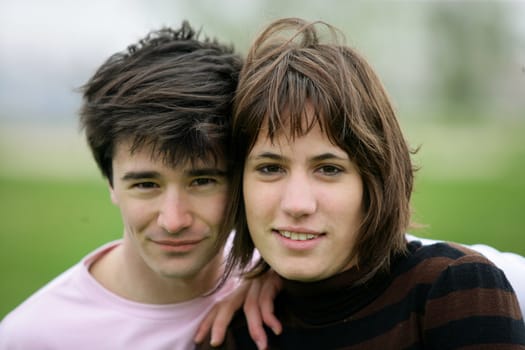 Closeup of a young couple