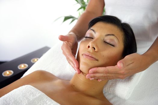 Woman receiving a massage