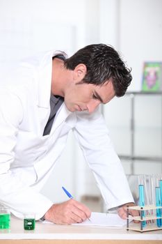 Scientist working in laboratory
