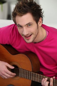 Man with acoustic guitar
