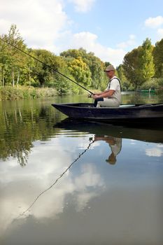 man fishing
