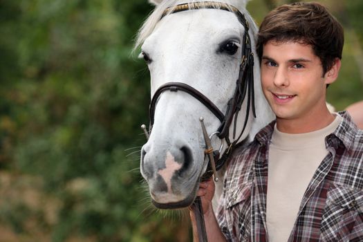 teenager with a horse
