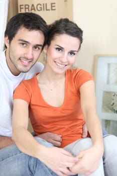 Couple moving into new house