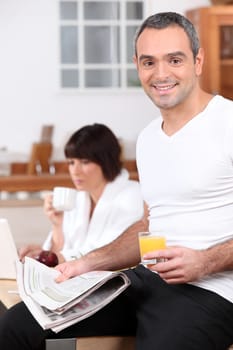 couple having breakfast