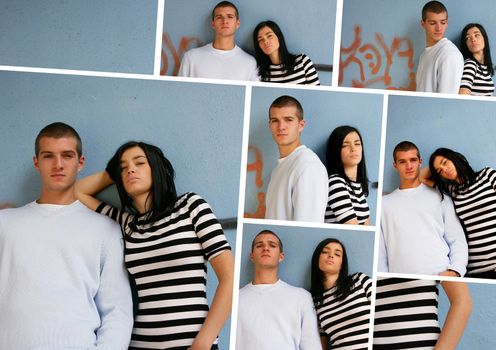 two young people posing