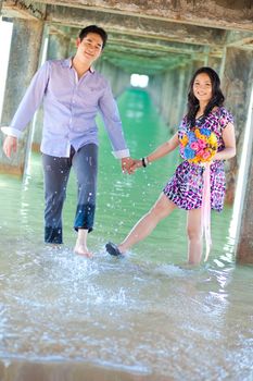 couples enjoy in the beach