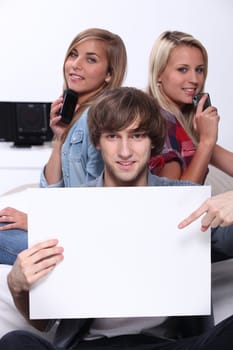 portrait of three teenagers