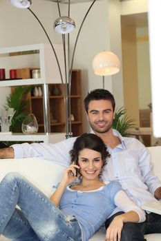 Couple in living-room