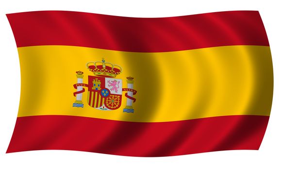 Spain flag in wave