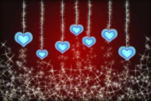 abstract romantic background with heart