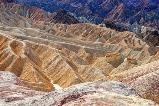 Death valley landscape viewed from zabrinski point