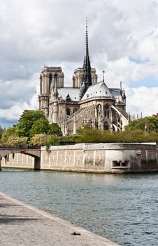 Notre-Dame de Paris on the Ile de la Cite - France.