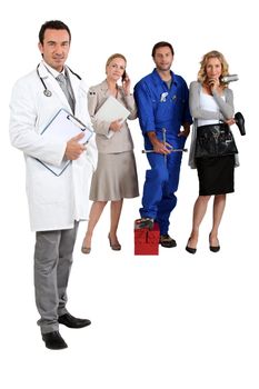 Doctor, mechanic, hairdresser and secretary.