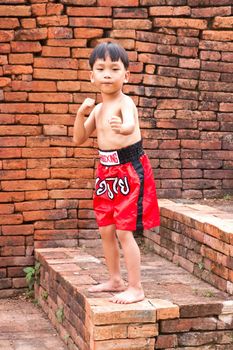 thai boxing letters on the pants and belt without banner but use calling name sport "muay thai"