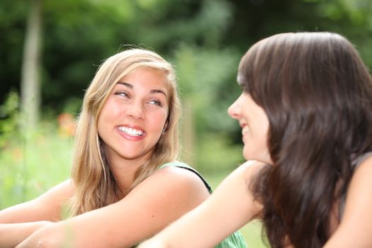 Friends smiling