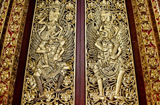 temple door decoration in bali indonesia