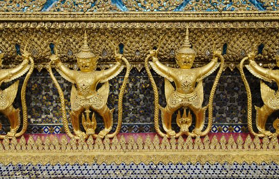 grand palace temple detail in bangkok thailand