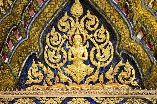 grand palace temple detail bangkok thailand