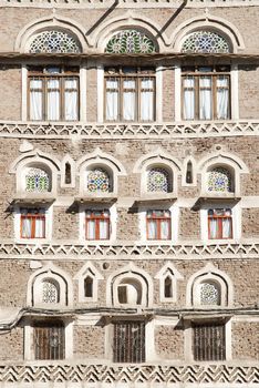 traditional yemeni windows and architecture in sanaa yemen
