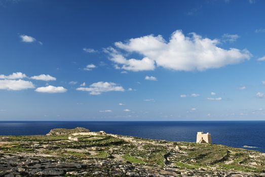 gozo island landscape and sea in malta