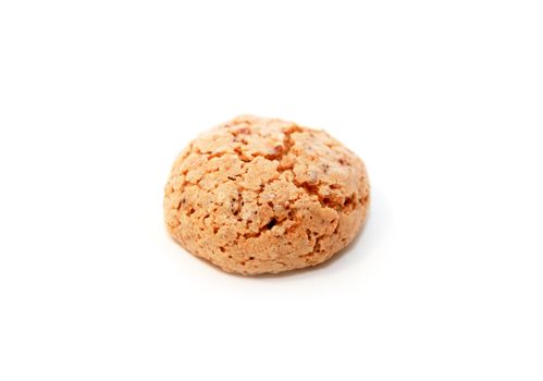 one sweet tasty cookie on white background