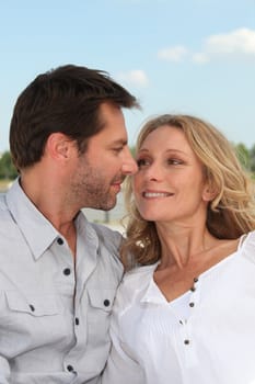 portrait of a couple outdoors