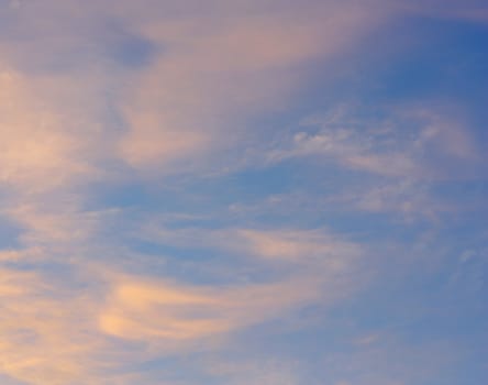 Evening sky with abstract clouds