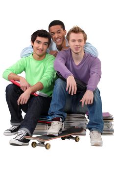 Group of male students