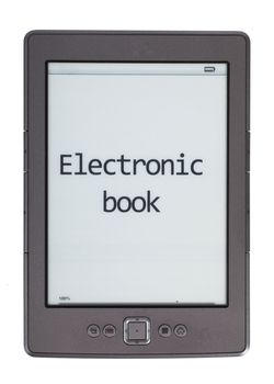 Electronic book reader isolated over white background